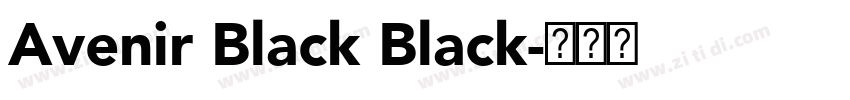 Avenir Black Black字体转换